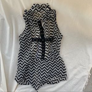 See-through cross blouse